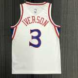 2022/23 76ERS IVERSON #3 White NBA Jerseys