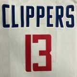 2022/23 CLIPPERS GEORGE #13 White Player NBA Jerseys