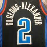 2022/23 THUNDER GILGEOUS-ALEXANDER #2 Black NBA Jerseys