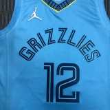 2022/23 GRIZZLIES MORANT #12 Azure NBA Jerseys