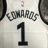2022/23 TIMBERWOLVES EDWARDS #1 White NBA Jerseys