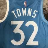 2022/23 TIMBERWOLVES TOWNS #32 Azure NBA Jerseys