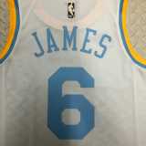 2022/23 LAKERS JAMES #6 White NBA Jerseys