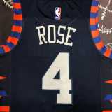 2022/23 KNICKS ROSE #4 Black NBA Jerseys