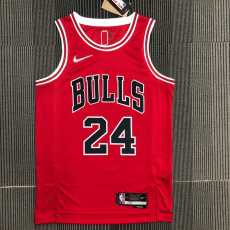 2022/23 BULLS MARKKANEN #24 Red NBA Jerseys