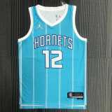 2022/23 HORNETS DUBRE JR. #12 Azure NBA Jerseys