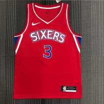 2022/23 76ERS IVERSON #3 Red NBA Jerseys