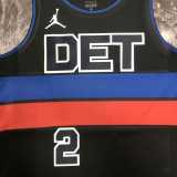 2022/23 PISTONS CUNNINGHAM #2 Black NBA Jerseys
