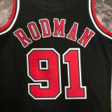 1998/99 BULLS RODMAN #91 Black NBA Jerseys