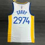 2022/23 WARRIORS CURRY #2974 White NBA Jerseys