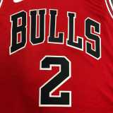 2021/22 BULLS BALL #2 Red NBA Jerseys