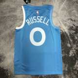 2022/23 TIMBERWOLVES RUSSELL #0 Azure NBA Jerseys