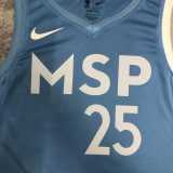 2022/23 TIMBERWOLVES ROSE #25 Azure NBA Jerseys