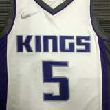 2022/23 KINGS FOX #5 White NBA Jerseys
