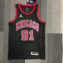 2022/23 BULLS RODMAN #91 Black NBA Jerseys