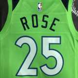2022/23 TIMBERWOLVES ROSE #25 Green NBA Jerseys