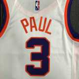 2022/23 SUNS PAUL #3 White NBA Jerseys