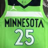 2022/23 TIMBERWOLVES ROSE #25 Green NBA Jerseys