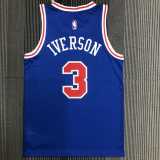 2022/23 76ERS IVERSON #3 Blue NBA Jerseys