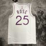2022/23 TIMBERWOLVES ROSE #25 White NBA Jerseys