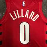 2022/23 TRAIL BLAZERS LILLARD #0 Red NBA Jerseys