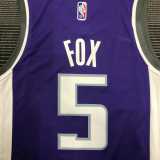 2022/23 KINGS FOX #5 Purple NBA Jerseys