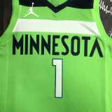 2022/23 TIMBERWOLVES EDWARDS #1 Green NBA Jerseys