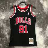 1998/99 BULLS RODMAN #91 Black NBA Jerseys