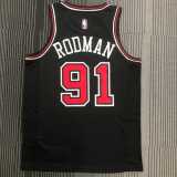 2021/22 BULLS RODMAN #91 Black NBA Jerseys