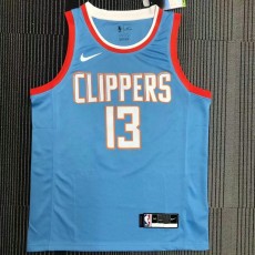 2021/22 CLIPPERS GEORGE #13 Azure NBA Jerseys