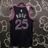 2022/23 TIMBERWOLVES ROSE #25 Black NBA Jerseys