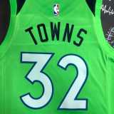2022/23 TIMBERWOLVES TOWNS #32 Green NBA Jerseys