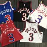 2021/22 76ERS IVERSON #3 Black NBA Jerseys