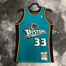 1998/99 PISTONS KILL #33 Aqua NBA Jerseys