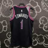 2022/23 TIMBERWOLVES EDWARDS #1 Black NBA Jerseys