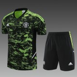 2023/24 Man Utd Green Training Shorts Suit