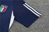 2023 Italy Dark Blue Training Shorts Suit