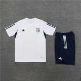 2023 Italy White Training Shorts Suit