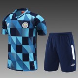 2023/24 Man City Blue Training Shorts Suit