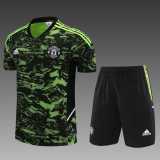 2023/24 Man Utd Green Training Shorts Suit