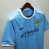2013/14 Man City Home Retro Soccer jersey