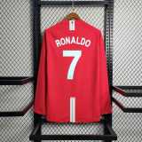 2007/08 Ronaldo Man Utd Home Retro Long Sleeve Soccer jersey