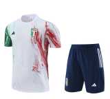 2023 Italy White Training Shorts Suit