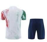 2023 Italy White Training Shorts Suit