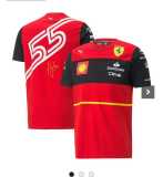 2022 Ferrari F1 #55 Driver Red Racing Suit