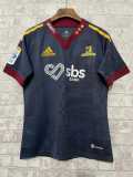 2023 New Zealand Highlanders Chocolate Rugby Jersey