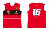 2022 Ferrari F1 #16 Driver Red Polo Racing Suit