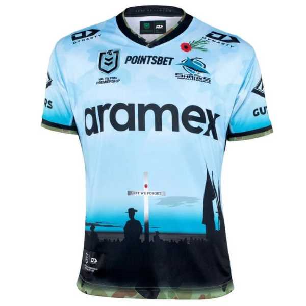 2022 Sharks Azure Rugby Jersey