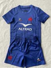 2023 France Kids Blue Rugby Jersey