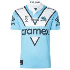 2022 Sharks Retro Azure Rugby Jersey